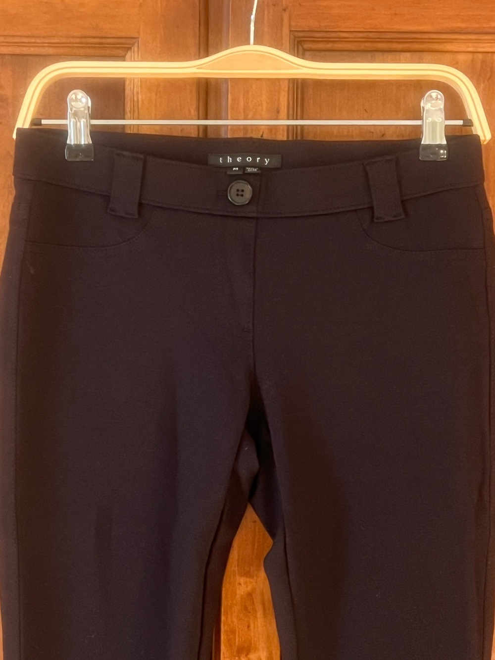 Theory Elly_Rave Skinny Ankle Black Pull On Pants | Belt Loops | SZ M | Like New - Picture 7 of 12